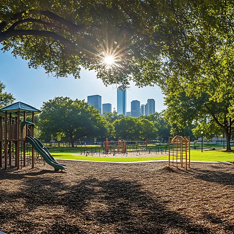 Dallas skyline near White Rock Lake — 4 Seasons HVAC service area.