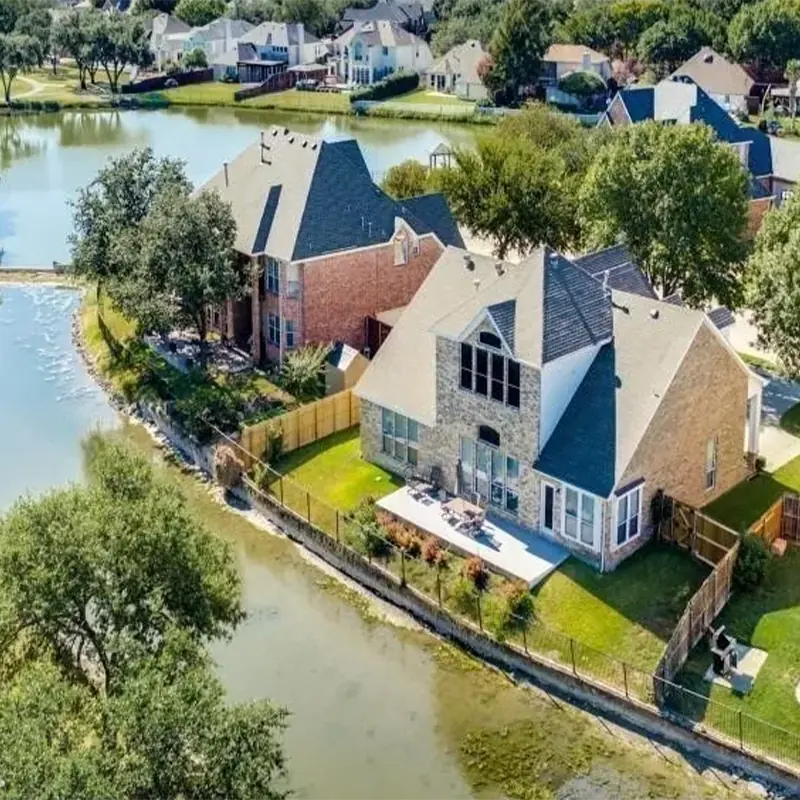 Frisco TX lakefront residential neighborhood — 4 Seasons HVAC service area.